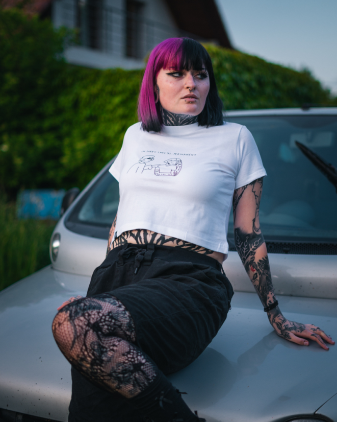 ignorant tattoo Babytee - bílé