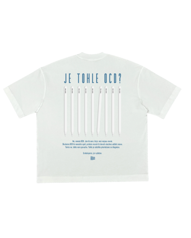OCD triko - bílé - Velikost: XL